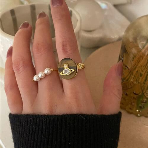 S925 Sterling Silver Rings for Women Fashion Geometry Crystal Retro Adjustable Opening Jewelry Ring Accessories Wholesale