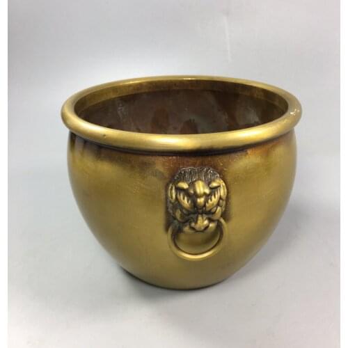 Collect China Fine Workmanship Copper Sculpture Brass Jar Metal Crafts Home Decoration