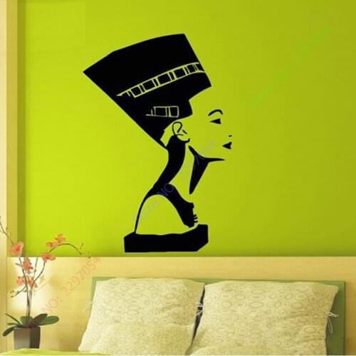 Ancient Egyptian Symbol Queen Nefertiti Interior Design Wall Decal Vinyl Sticker Bedroom Living Room Girls Wall Home Decor