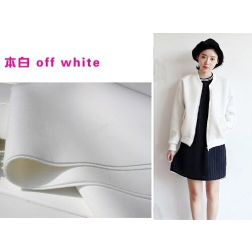 Off White Spandex Fabric Knitted Fabric Interlayer Fabric Skirt Jacket Suits Outfit Baseball Jacket 60" Wide Sold BTY