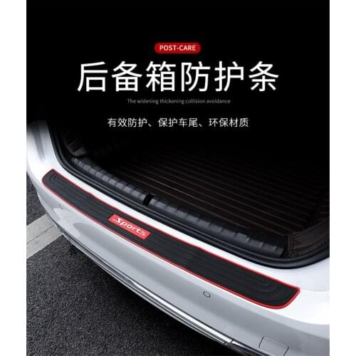 For Hyundai Tucson 2015-2018 car Universal Soft Rubber Rear Bumper Protector Sill Trunk Tread Plate Trim Car Styling