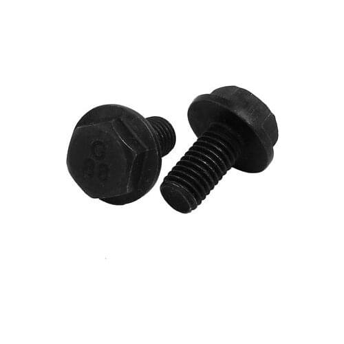 7.8mm Male Thread Dia Hex Head Fitting Screw Black 2pcs for Makita 5016 Cover