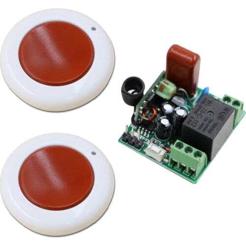 High Quality AC 220V 1CH Relay Receiver and 2pcs Transmitter Mini Size Switches Light Lamp LED Power Wireless Controller