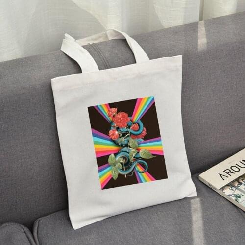 Street Grunge Printed Women Bag Tote Large Capacity Canvas Ins College Eco Harajuku Female Ulzzang Shoulder Bags Shopper Men