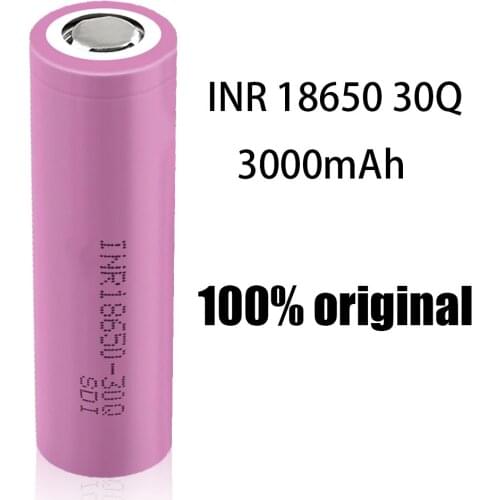 100% original New INR18650 battery 3.7V 18650 3000mAh INR18650 30Q li-ion Rechargeable Batteries