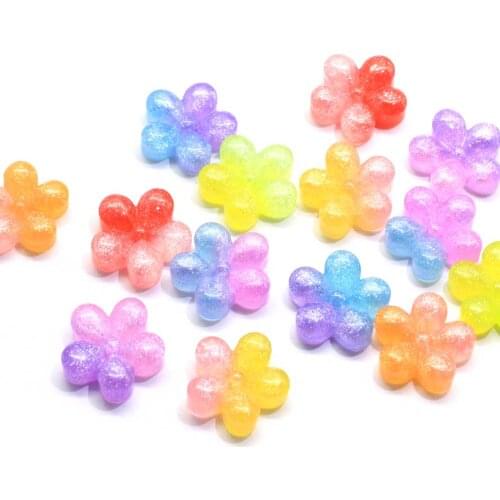 18MM Cute Rainbow Gradient Colors Flatback Daisy Flower Cabochons Scrapbooking DIY Hair Bow Center Decor