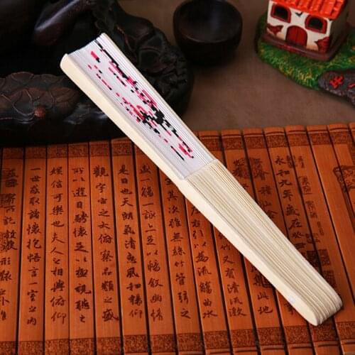 2020 Personalized Wedding Date & Names Plum Flower Chinese Silk Hand Fan With Luxury Gift Box For Wedding Party