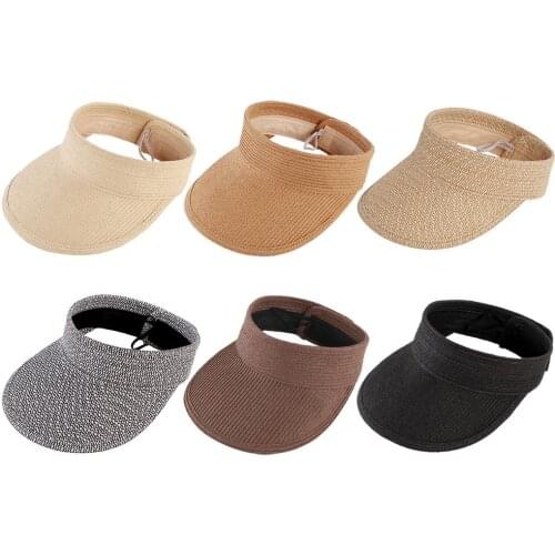 2021 Outdoor Camping Cycling Womens Straw Sun Hat Summer Sun Shade Beach Hat With Wide Brim