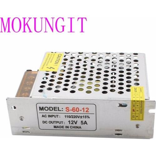 25pcs fast shipping AC110V-220V DC 12V 5A 60W Regulated Lighting Transformer Power Supply For 3825 5050 3014 LED Strip Light