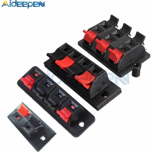 5 pcs 2 positions 4 position 6 position Connector Terminal Push in Jack Spring Load Audio Speaker Terminal Breadboard Clip