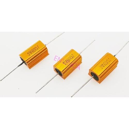 5W 6 8 10 12 15 18 20 ohm 6R 8R 10R 12R 15R 18R 20R Wirewound Aluminum Power Metal Shell Case Resista 5