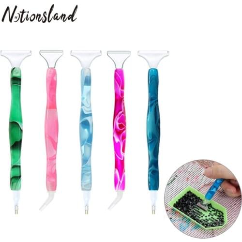 1Set Pretty Resin Point Drill Pen Diamond Painting Pen Painting Nail Art Cross Embroidery DIY Craft Nail Art Sewing Accessory
