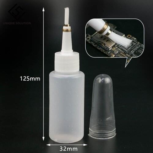 50ml Rosin Bottle With brush Washing Water Brush Bottle for Mobile Phone Mainboard chip IC PCB Cleaning Welding Repair