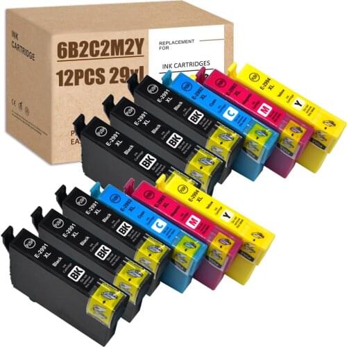 SZX 12 Pieces 29XL Ink Cartridges for Epson 29XL T29XL for XP-255 Printer Ink XP-255 Ink XP 255 Printer Ink XP 245,XP 247,XP 335