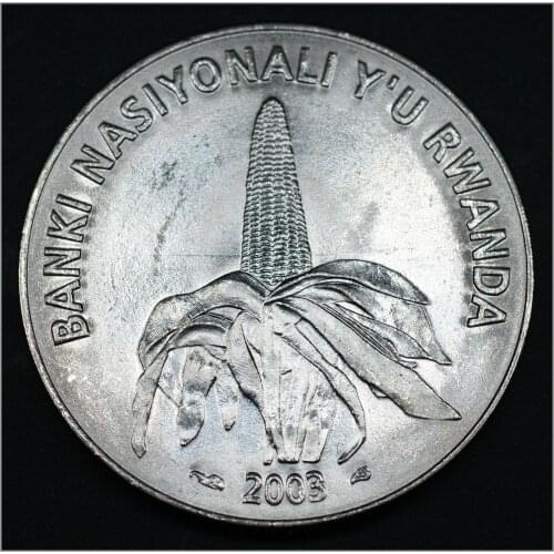 Rwanda 50 francs 2003 edition Coins Africa New Original Coin Unc Collectible Real Rare Commemorative