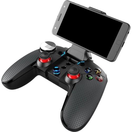 Dual Motor Turbo Bluetooth Gamepad for Android/IOS//Win 7/8/10 Wolverine Bluetooth Gaming Controller with Phone Mount Bracket
