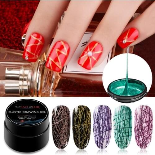 T-TIAO CLUB Spider Gel Creative Wire Drawing UV Gel Manicure Point To Line Drawing Decoration Pulling Silk Spider Gel Lacquer