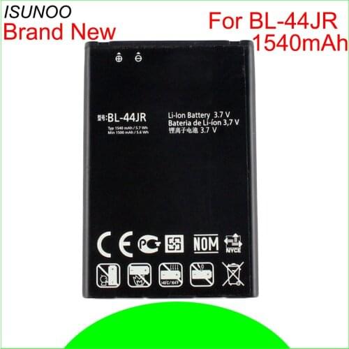 ISUNOO 5pcs/lot 1540mAh BL-44JR Battery For LG P940 SU540 SU800 D160 L40 Rechargeable Battery