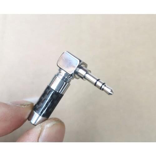 L plug 3.5mm curve plug pure copper gold plated stereo plug