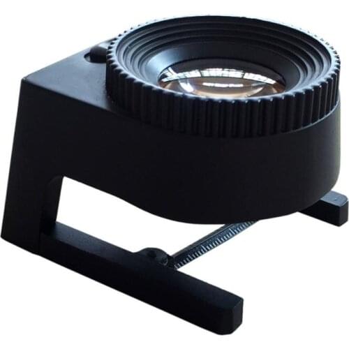 Loupe 20X Jewelry Fabric Scale 3 LED Lights Lamp Magnifying Measure Glass Fresnel Lens Pocket Desktop Illumination Magnifier