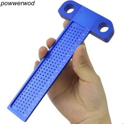 1Pcs 160 Mm Aluminum Alloy Marking Gauge Hole Positioning Crossed Line Scriber Woodworking T Ruler Measuring Tool