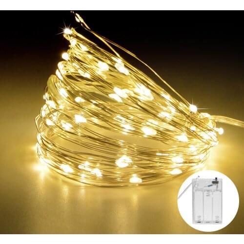 Copper Wire 10M 5M 2M LED Kitchen Lamp Cabinet Light Wardrobe Closet Furniture Bedroom lighting for Halloween Christmas Decor