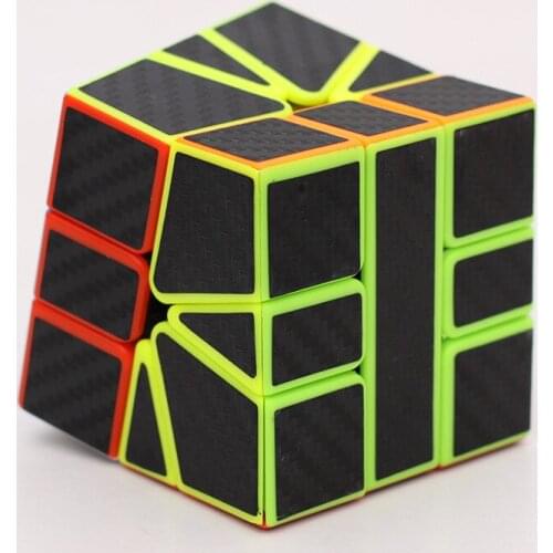 Moyu Mofangjiaoshi Meilong SQ-1 Twist Magic Cube SQ1 Carbon Fiber stickers Magic cube Square 1 Neo Cube Educational