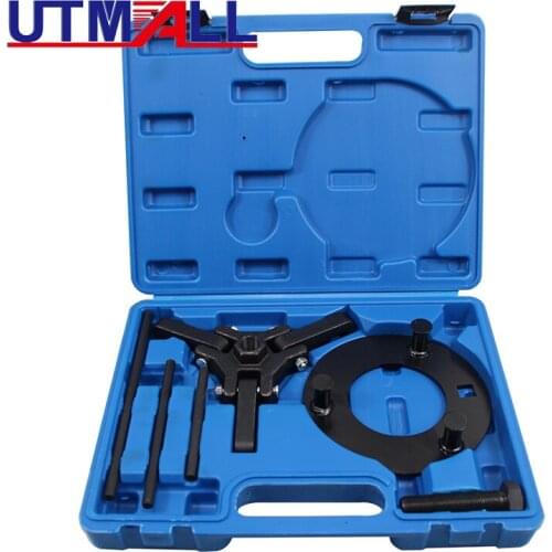 Automotive Harmonic Balancer Puller Tool Set Includes 3-Jaw Puller and Holding Tools