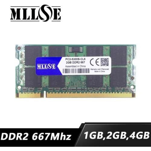 MLLSE 1gb 2gb 4gb ddr2 667 pc2-5300 sdram laptop, ddr2 667mhz 2gb pc2-5300s dimm notebook, memory ram ddr2 2gb 2g 667 mhz sodimm