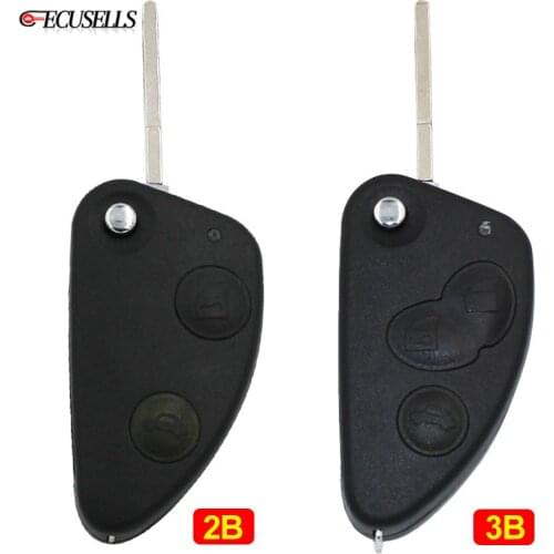 2/3 Button New Replacemet Folding Flip Remote Key Case Shell Car Key Housing Uncut Blade For Alfa Romeo 147 156 166 GT JTD TS