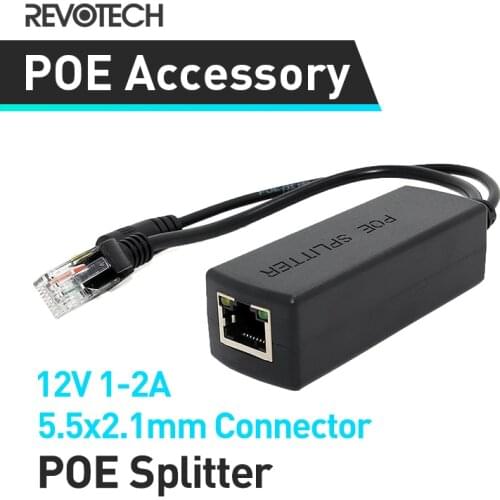 Brand New 10/100M PoE Splitter with IEEE 802.3af Standard & 12V 1A Output 5.5x2.1mm Connector Power over Ethernet for IP Camera