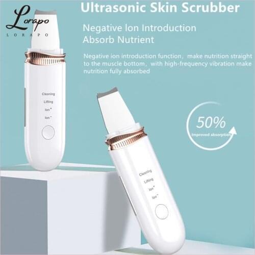 Facial Peeling Spatula Cleaner Ultrasonic Skin Scrubber Blackhead Acne Scraper EMS Lifter Ultrasonic Peeling Pore Cleaner Tool