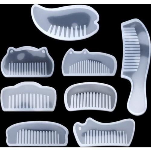 3D Silicone Mold Comb Resin Mold UV Epoxy Resin Molds DIY For Jewelry Making Tools Transparent Combs Crafts Moulds