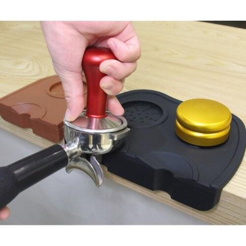 Silicone Single Round Coffee Tamper Holder Sliding Stainless Steel Coffee Tamping Stand