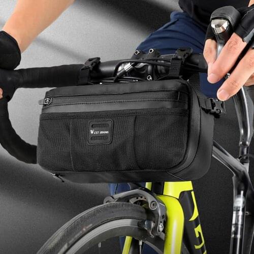 3L Bicycle Bag Portable Bicycle Handlebar Bag Waterproof Bicycle Front Bag Muti-use Shoulder Bag Bicycle Basket Bike Accessories
