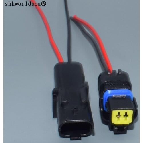 Worldgolden 2 pin male female waterproof Temperature Sensor headlight FO light connector 211PC022S0049 211PC02280081