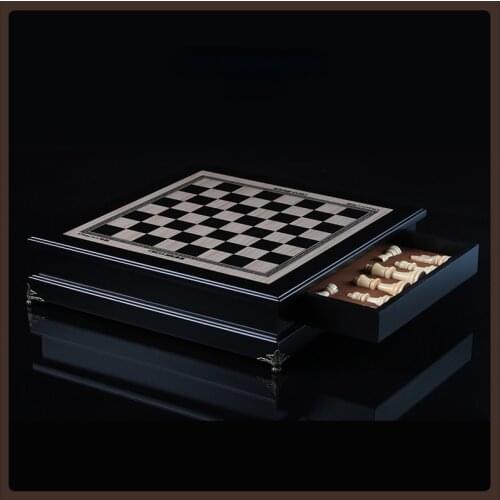 Top Chess Decoration Oficial Medieval Luxury Large High End Solid Wood Chess Adult Dedicated Bay Window Table Schach Board Games
