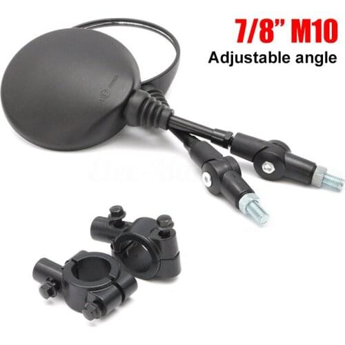 7/8" with Mounting Fixture Rearview Mirrors Side Mirror Handlebar Universal Motorcycle Rear Mirror Handlebar Durable Clamp