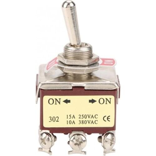 ON-ON 2 Position Toggle Switch 3PDT 9 Pin 12mm 15A/250VAC 10A/380VAC