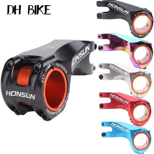 Bike stem 31.8-35mm 70mm HONSUN CNC Ultralight MTB Road Bike Stem 17 Degree Aolly XC MTB Handlebar Stem Bike Accessories Bicycl