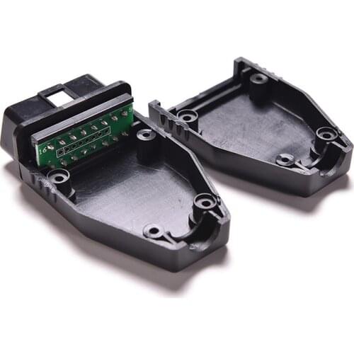 1x OBD2 Connector shell OBDII 16 Pin Adaptor On Board Diagnostics II Plug Male Connectors Case With Screws Auto Repair Parts