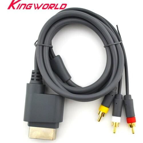 100pcs High Definition 1.8m Composite 3 RCA HD TV Audio AV Video Cord Optical Cable for Xbox360 Xbox 360