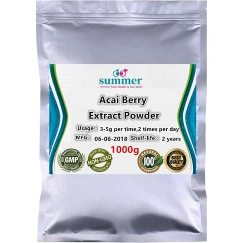 1000g Pure Acai Berry powder,acai berries,Euterpe oleracea,acai for Inhibit skin aging with skin-whitening effect,antioxidant