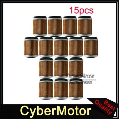 15x Oil Filter For Yamaha YZ426F YZ250F YZ400F TTR250 YFM 350 WR426F WT400F Dirt Bike Motorcycle Motor