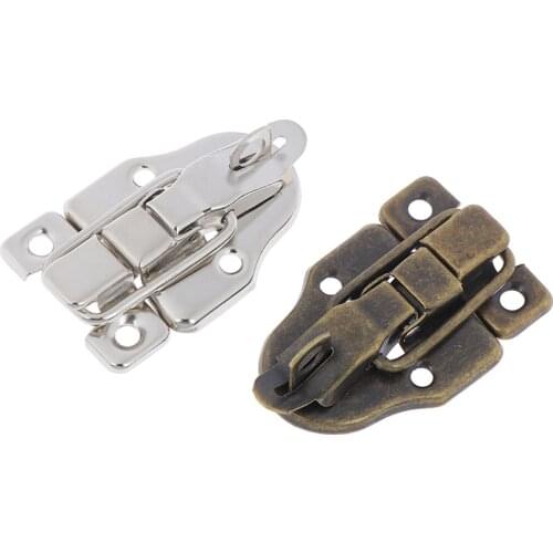2pcs Vintage Lock Antique Metal Jewelry Chest Box Gift Box Suitcase Case Toggle Lock Hasp Latch Buckles Toggle Hasp Latch