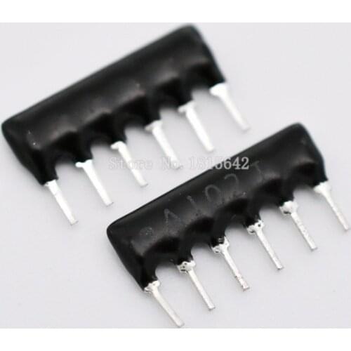 50PCS DIP Exclusion 6pin 1K ohm A102J 1KR 6 PINS Network Resistor array A06-102J A6J102