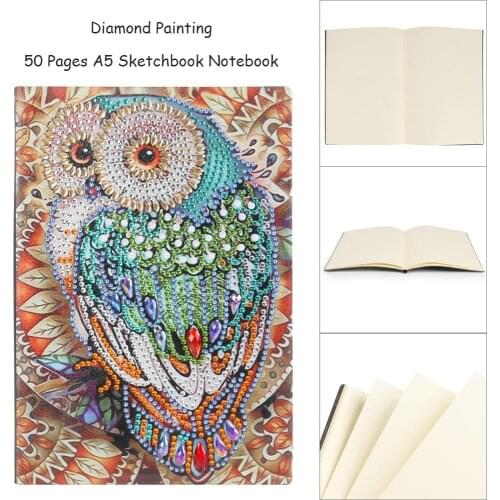 50 Pages A5 Office Drawing Notebook Craft DIY Special Shaped Diamond Painting Drawing Books Creative Gifts for Kids Students