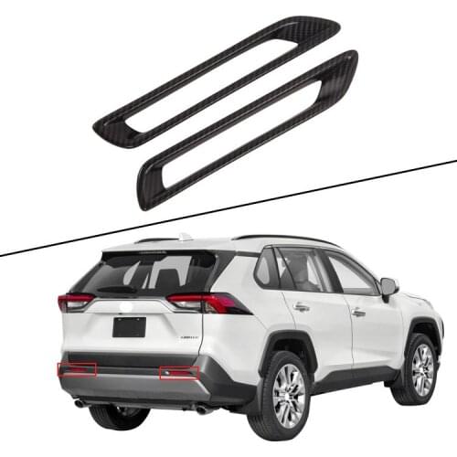 For Toyota Rav4 Rav 4 2019 2020 Carbon Fiber Rear Fog Light Lamp Foglight Cover Trim Protection Frame Accessories Car Styling