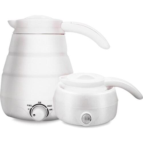 0.6L Dual Voltage Thermal Insulation Electric Kettle Silicone Foldable Portable Travel Hot Water Heating Boiler Tea Boiler