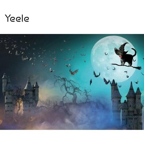 Yeele Moon Witch Bat Forest Photocall Halloween Baby Portrait Photography Background Backdrop For Photo Studio